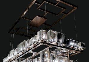 lighting: LABIRINTO NCS 187/3/200 OVAL CHANDELIER ∅ 200*100 CM - H. 180 CM + CAVI METAL + CRYSTAL AVAILABLE COVERINGS: GOLD, CHROME, BRONZE | ARCHONTIKIS - JAGO